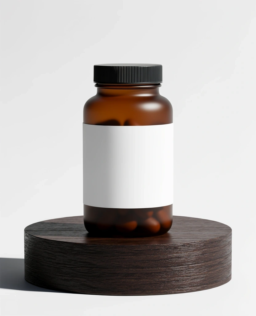 Premium vitality supplement bottle